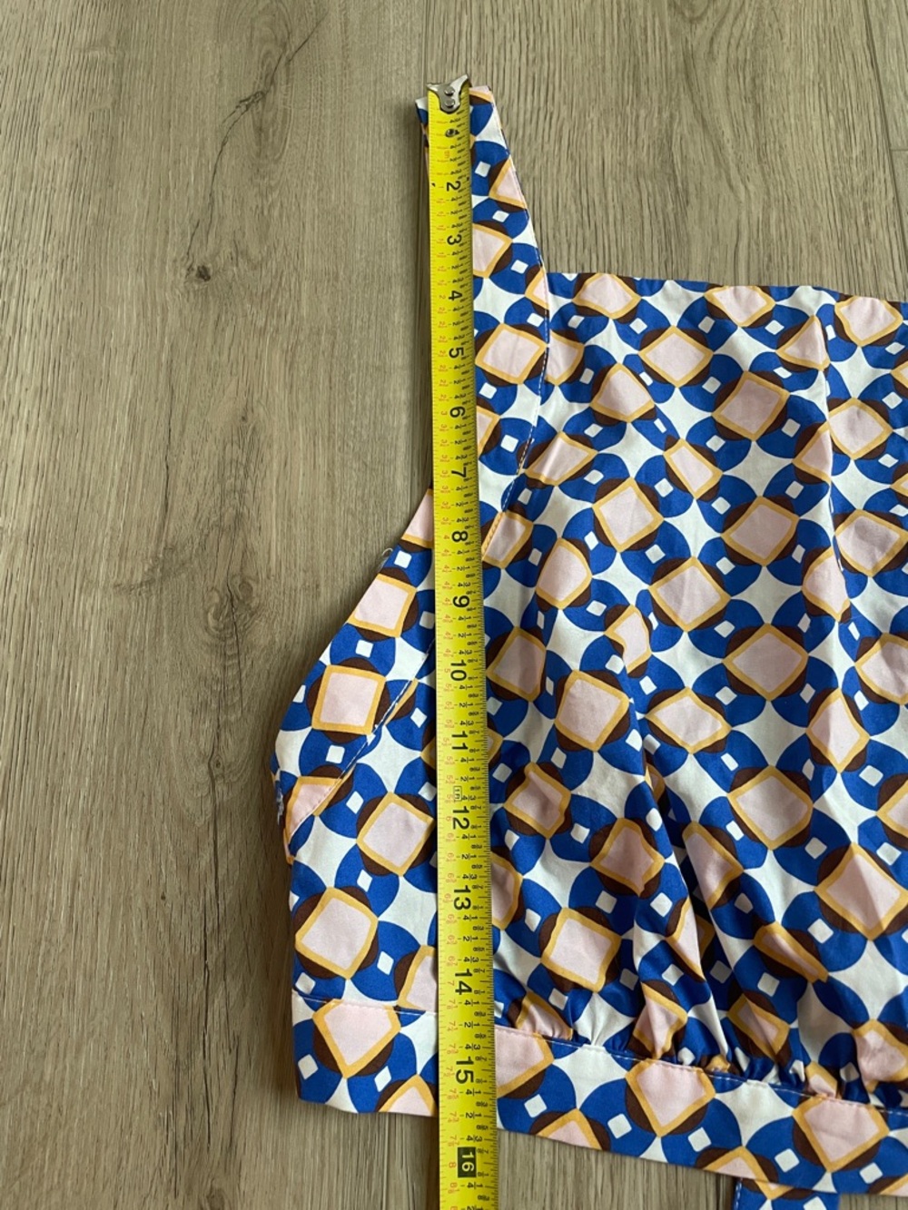 Zara Retro Mod Print Tie Back Cotton Tank Top - Picture 5 of 6